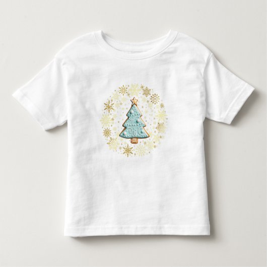 T-shirt Pour Les Tous Petits Gingerbread Cookie, Golden Christmas (Devant)