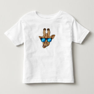 T-shirt Pour Les Tous Petits Girafe avec lunettes de soleil