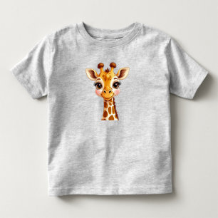 T-shirt Pour Les Tous Petits Girafe de dessin animé mignon souriant
