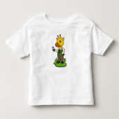 T-shirt Pour Les Tous Petits Giraffe avec mobile (Devant)