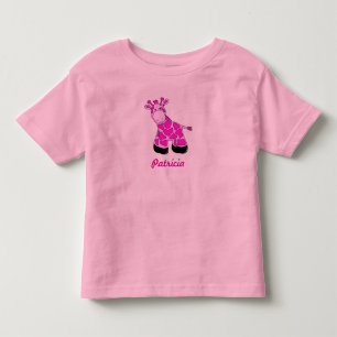T-shirt Pour Les Tous Petits Giraffe de bébé rose