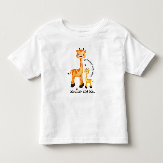 T-shirt Pour Les Tous Petits Giraffe maman et veau (Devant)