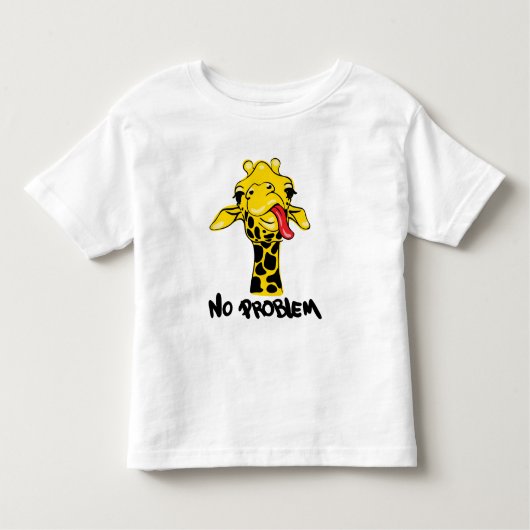 T-shirt Pour Les Tous Petits Giraffe nonchalante : Pas d'attitude problématique (Devant)