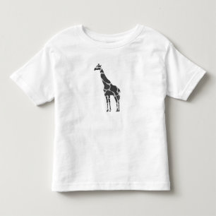 T-shirt Pour Les Tous Petits Giraffe Silhoutte noir et gris