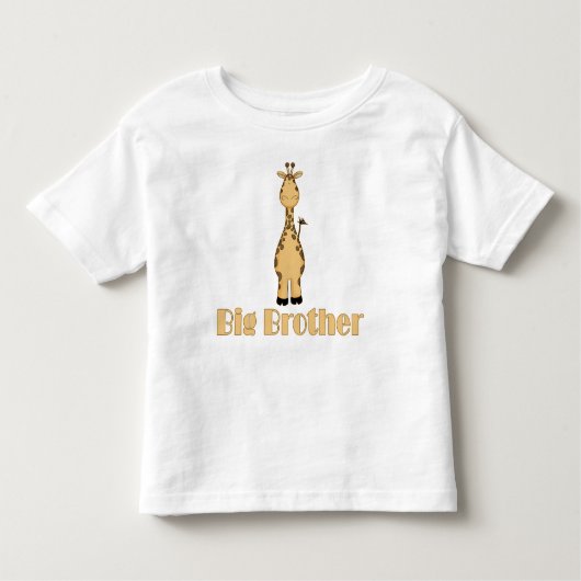 T-shirt Pour Les Tous Petits Giraffe Whimsical Big Brother (Devant)