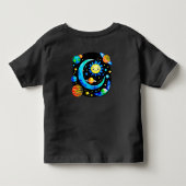 T-shirt Pour Les Tous Petits Globe spatial vibrant avec planètes (Dos)