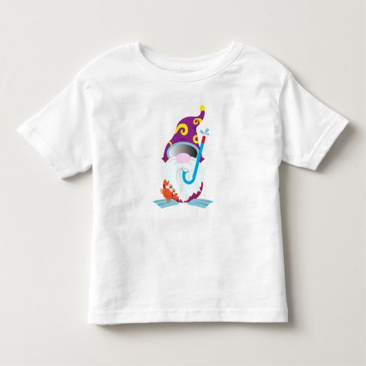 T-shirt Pour Les Tous Petits Gnome Snorkeling Funny Beach (Devant)