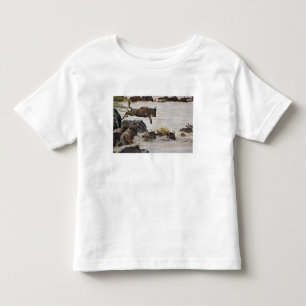 T-shirt Pour Les Tous Petits Gnou sautant dans la rivière Mara