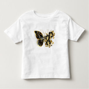 T-shirt Pour Les Tous Petits Gold flower Butterfly with Black Orchid