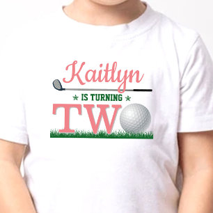 T-shirt Pour Les Tous Petits Golf 2e anniversaire