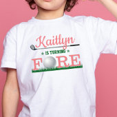 T-shirt Pour Les Tous Petits Golf Fore 4e anniversaire