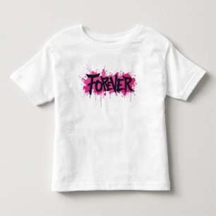T-shirt Pour Les Tous Petits Graffiti rose "FOREVER"