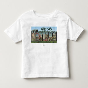 T-shirt Pour Les Tous Petits Grand ciel, Montana - grandes scènes de lettre