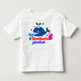 T-shirt Pour Les Tous Petits grand frère baleine tee - shirt enfants customisés