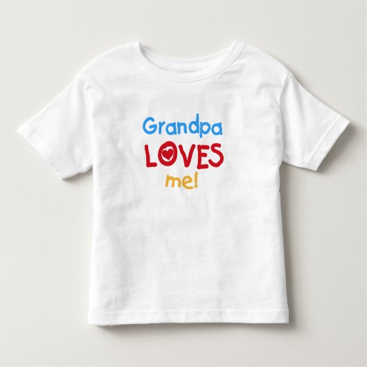 T-shirt Pour Les Tous Petits Grand-père m'aime (Devant)