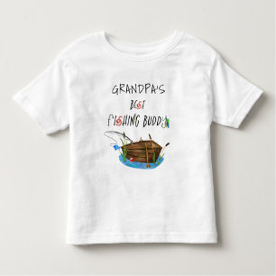 T-shirt Pour Les Tous Petits Grand-père's Best Fishing Buddy Cute