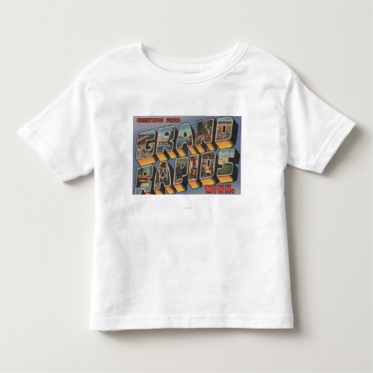T-shirt Pour Les Tous Petits Grand Rapids, Minnesota - grandes scènes de lettre (Devant)