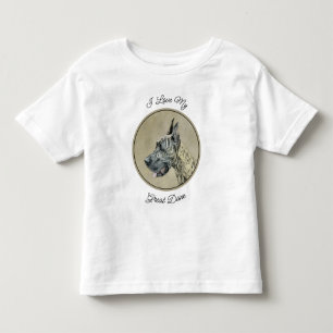 T-shirt Pour Les Tous Petits Grande Danse (Brindle) Peinture - Art Chien origin