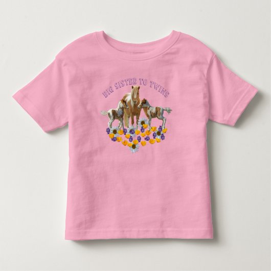 T-SHIRT POUR LES TOUS PETITS GRANDE SŒUR DE JUMEAUX (Devant)
