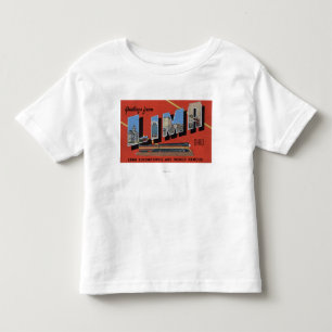T-shirt Pour Les Tous Petits Grandes lettres - les locomotives de Lima sont