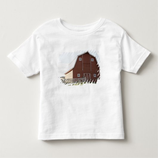 T-shirt Pour Les Tous Petits Grange dans le paysage rural (Devant)