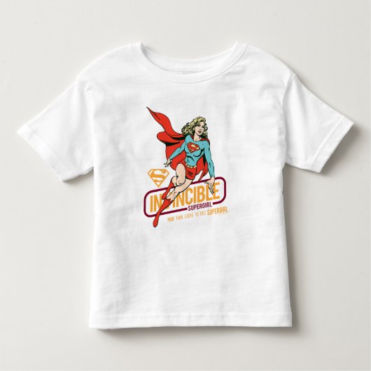 T-shirt Pour Les Tous Petits Graphique rétro-invincible Supergirl (Devant)