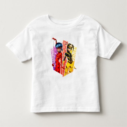 T-shirt Pour Les Tous Petits Graphisme de Ladybug et Vesperia (Devant)