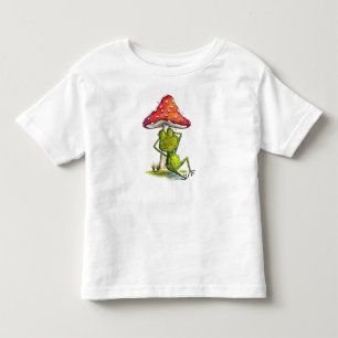 T-shirt Pour Les Tous Petits Grenouille à couchage lunaire sous un champignon