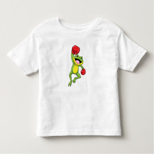 T-shirt Pour Les Tous Petits Grenouille à la boîte avec gants de boxe