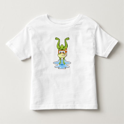 T-shirt Pour Les Tous Petits Grenouille à la plongée avec tuba (Devant)