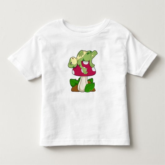 T-shirt Pour Les Tous Petits Grenouille au coucher du champignon (Devant)
