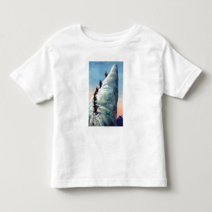 T-shirt Pour Les Tous Petits Grimpeurs de montagne essayant de monter un sérac