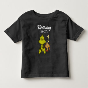 T-shirt Pour Les Tous Petits Grinch Chalkboard Birthday Boy