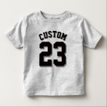 T-shirt Pour Les Tous Petits Gris et noir | Jersey du sport<br><div class="desc">Gris et noir | Sport Jersey Design ・ Toddler Fleece Sweatshirt</div>