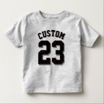 T-shirt Pour Les Tous Petits Gris et noir | Jersey du sport<br><div class="desc">Gris et noir | Sport Jersey Design ・ Toddler Fleece Sweatshirt</div>
