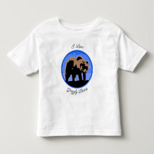 T-shirt Pour Les Tous Petits Grizzly Bear en hiver - Art original de la faune