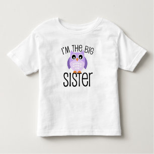 T-shirt Pour Les Tous Petits Grosse Soeur Chouette pourpre