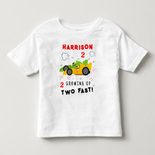 T-shirt Pour Les Tous Petits Grossissant Deux Enfants Rapides De 2E Anniversair