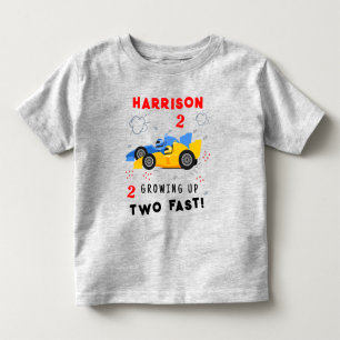 T-shirt Pour Les Tous Petits Grossissant Deux Enfants Rapides De 2E Anniversair