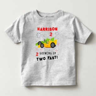 T-shirt Pour Les Tous Petits Grossissant Deux Enfants Rapides De 2E Anniversair