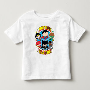 T-shirt Pour Les Tous Petits Groupe de la Ligue de la justice de Chibi