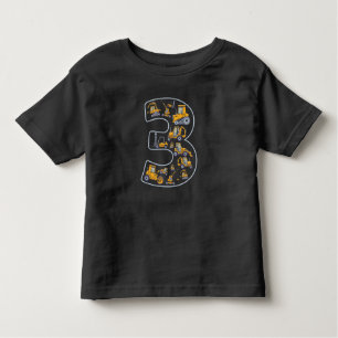 T-shirt Pour Les Tous Petits Grue de chantier de 3e anniversaire 3 ans