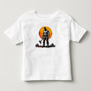 T-shirt Pour Les Tous Petits guerrier barbare médiéval fantaisie marteau T-Shir
