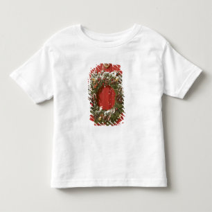 T-shirt Pour Les Tous Petits Guirlande de Noël accrochant sur une porte