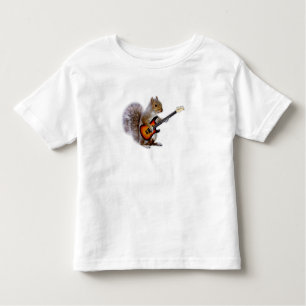 T-shirt Pour Les Tous Petits Guitare Lover Guitare de jeu d'écureuils