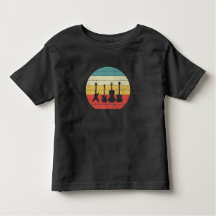 T-shirt Pour Les Tous Petits Guitare Vintage Retro Sunset Guitare Musique Cadea