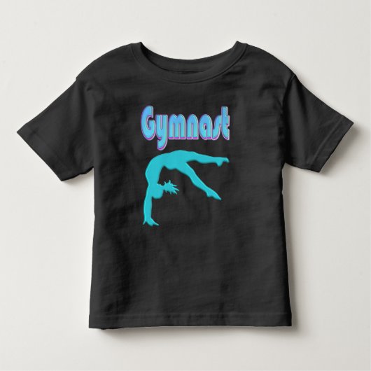 T-shirt Pour Les Tous Petits Gymnaste Back Handspring Step Out Sarcelle (Devant)