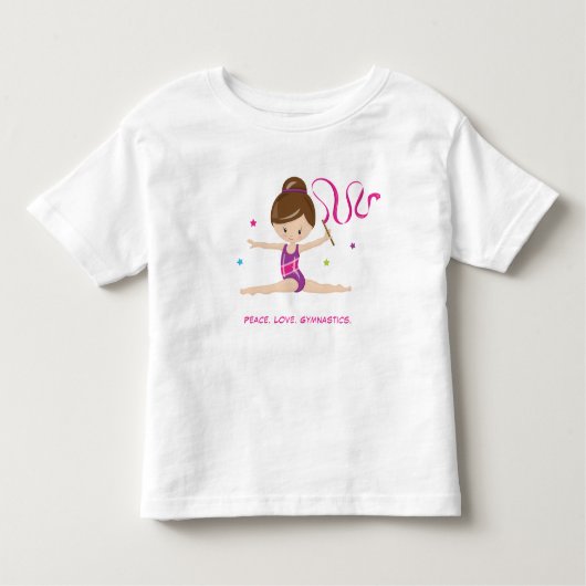 T-shirt Pour Les Tous Petits Gymnaste - Brunette (Devant)