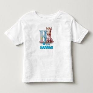 T-shirt Pour Les Tous Petits H est pour Hannah – Chemise personnalisée pour tou