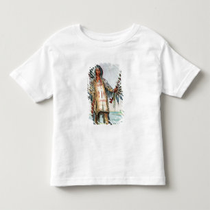 T-shirt Pour Les Tous Petits Ha-Na-Tah-Muah indien de Mandan, chef de loup